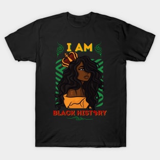 I Am Black History Melanated Queen T-Shirt